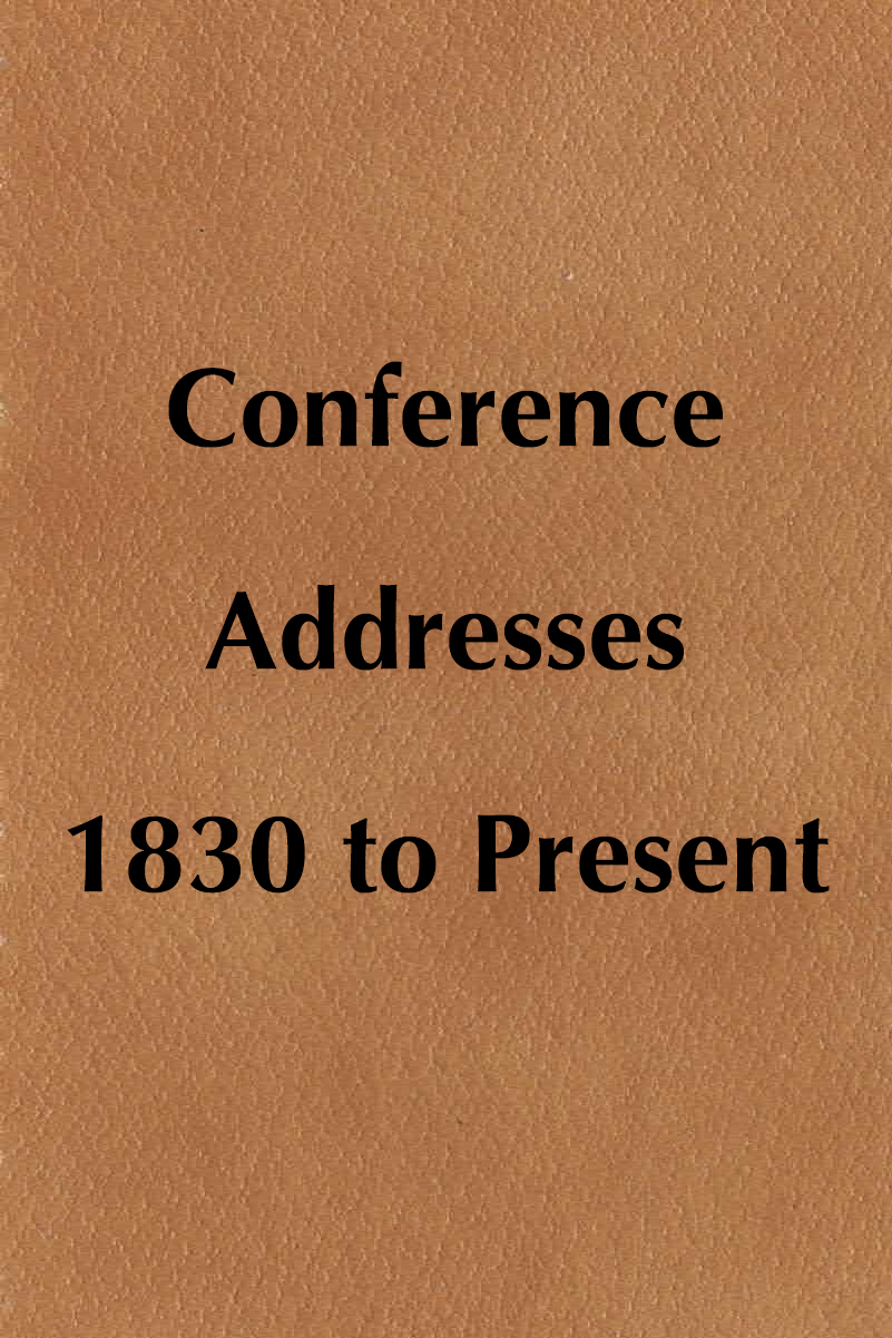 Conference Addresses by Decade (1839 to present)
