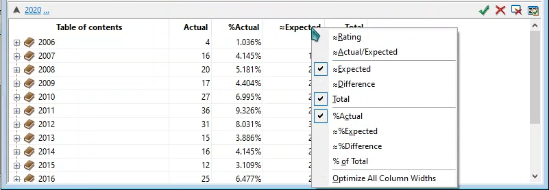 How to Show Columns