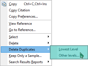 Example of delete duplicates