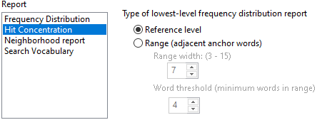 Example of hit concentration options