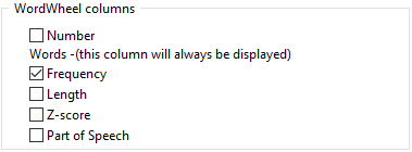 Example of WordWheel columns options